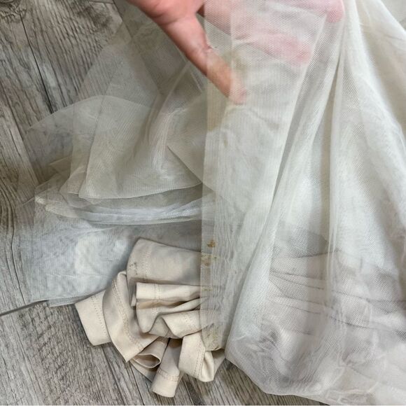 BHLDN Anthropologie Sinclair Beaded Long Sleeve Wedding Dress 14 - Picture 13 of 16